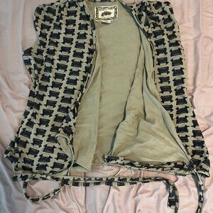 Vintage Typewriter Print Wrap Shirt Size 2x